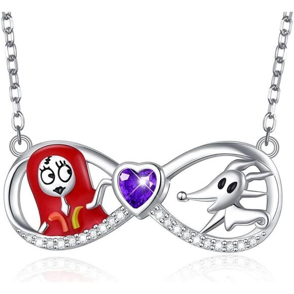 Nightmare Before Christmas Sally & Dog Sterling Silver Necklace - Picture 7 of 7